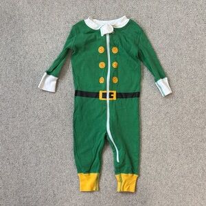 Hanna Andersson Green and White Baby Onesie